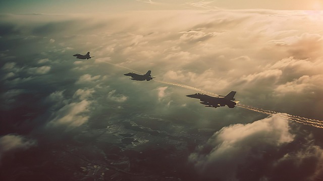 Free ai generated fighter jets military illustration