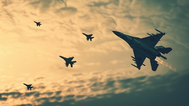 Free ai generated fighter jets military illustration
