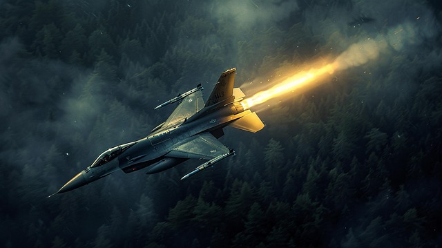 Free ai generated fighter jet military illustration