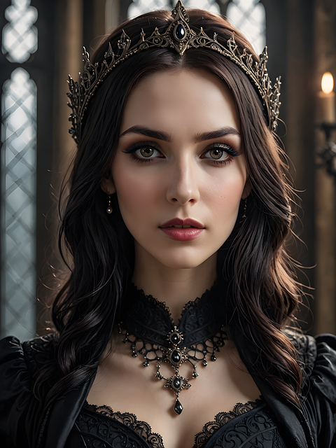 Download free HD stock image of Ai Generated Gothic Free ai generated gothic woman illustration