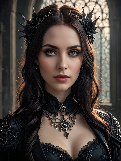 Download free HD stock image of Ai Generated Gothic Free ai generated gothic woman illustration