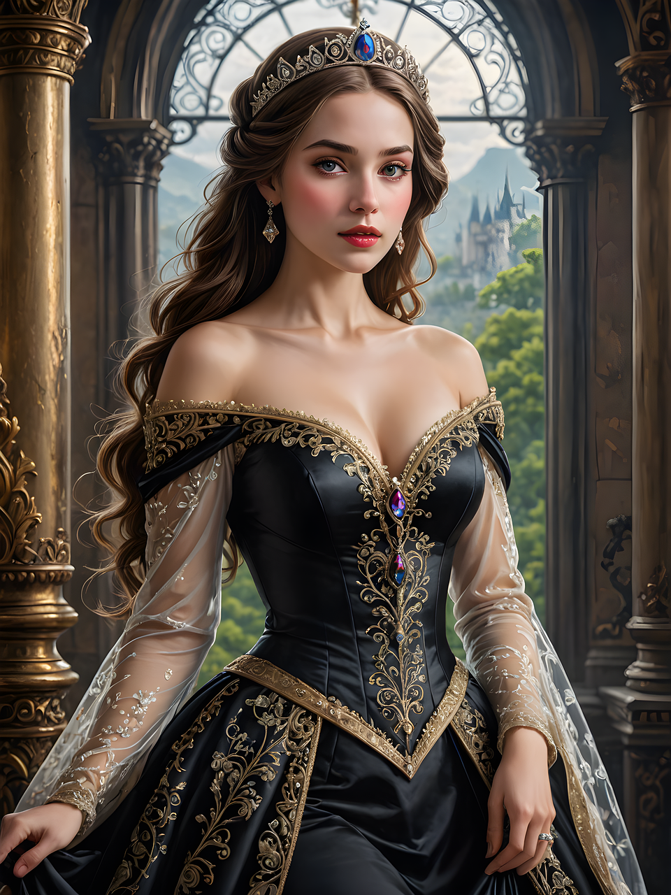 Free ai generated woman queen illustration