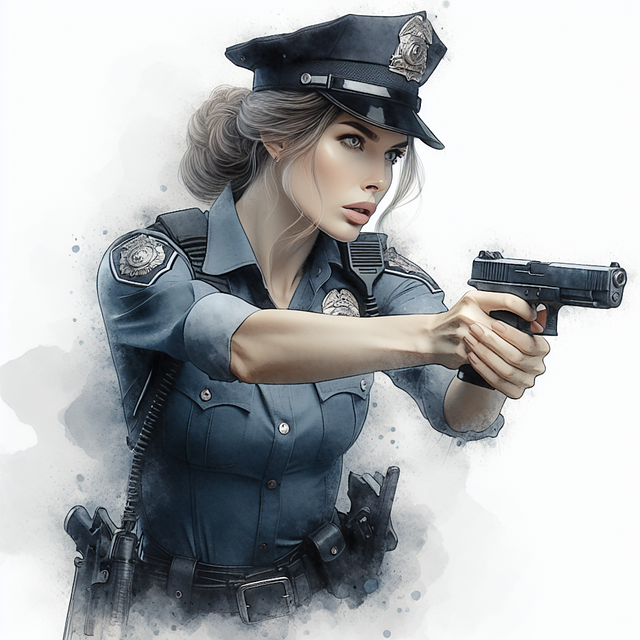 Free ai generated policewoman woman illustration