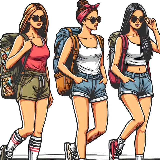 Free beach travel nature illustration