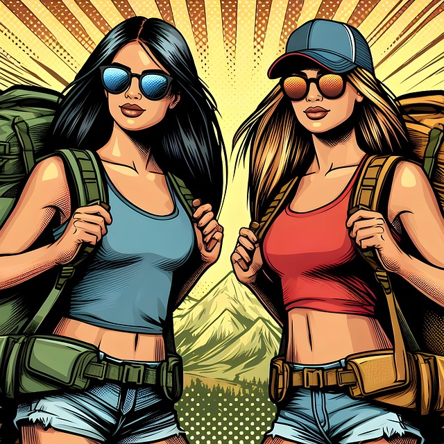 Free beach travel nature illustration