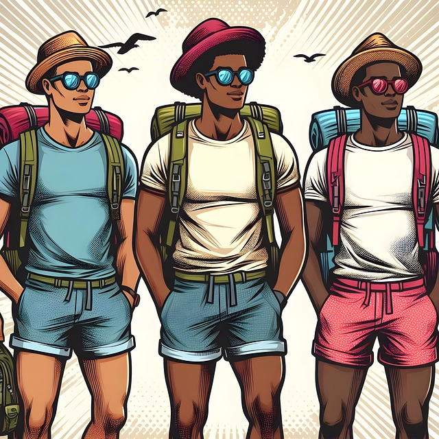 Free beach travel nature illustration