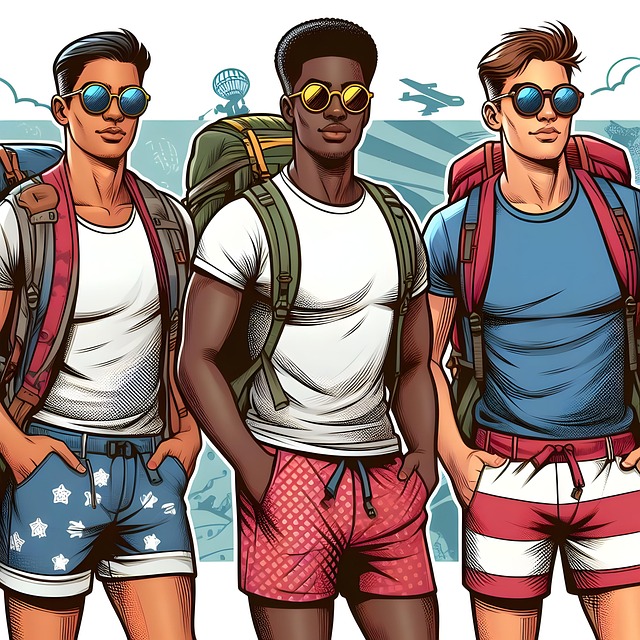 Free beach travel nature illustration