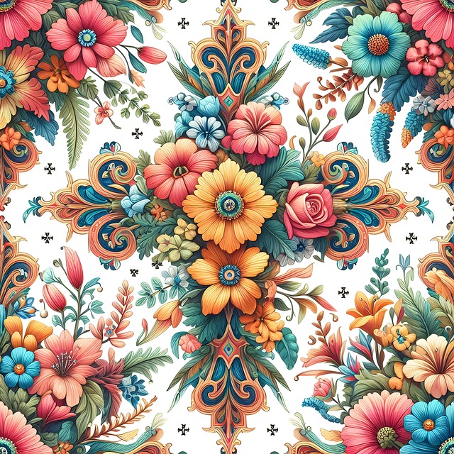 Free pattern flowers design illustration