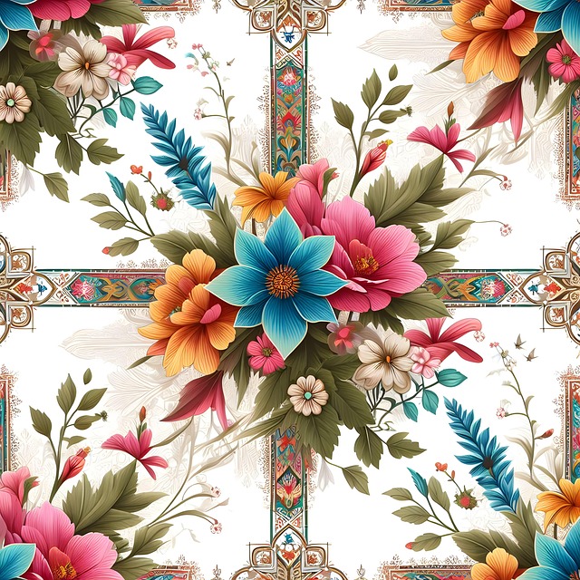 Free pattern flowers design illustration