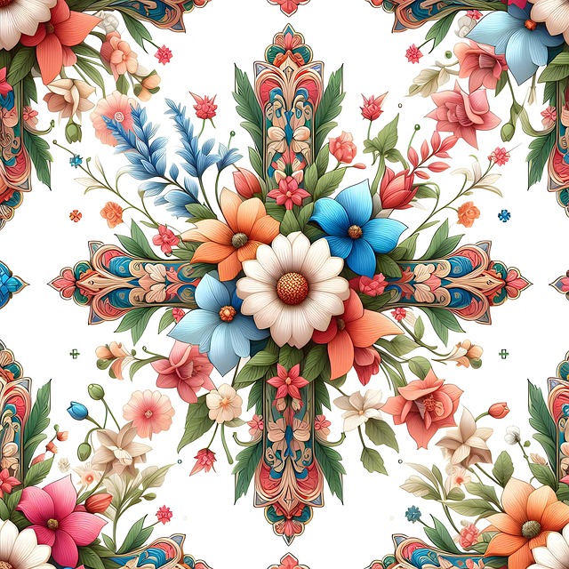 Free pattern flowers design illustration