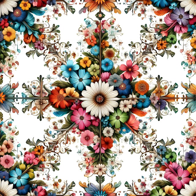 Free pattern flowers design illustration