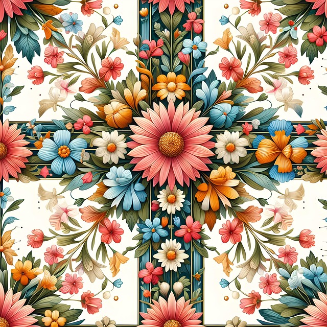 Free pattern flowers design illustration