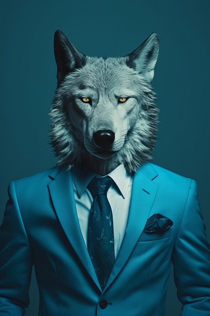 Free ai generated wolf suit illustration