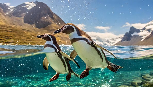 Free Ai Generated Penguins illustration and picture