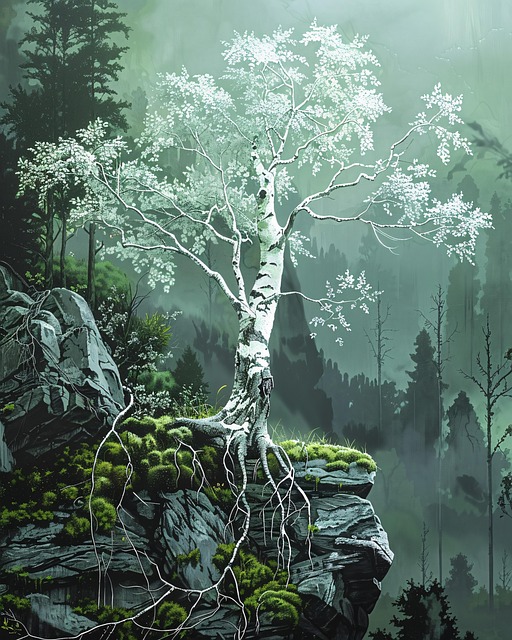 Download free HD stock image of Ai Generated Tree Free ai generated tree birch illustration