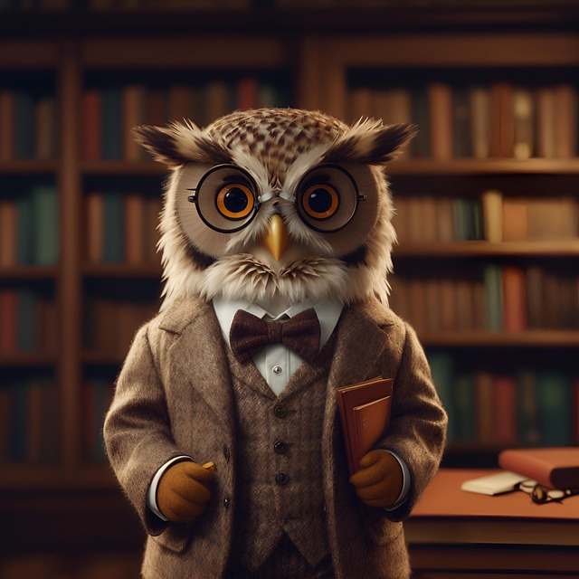 Free ai generated owl wisdom illustration