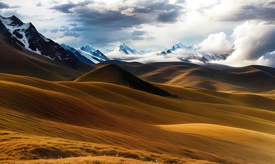 Free Ai Generated Mountains illustration and picture