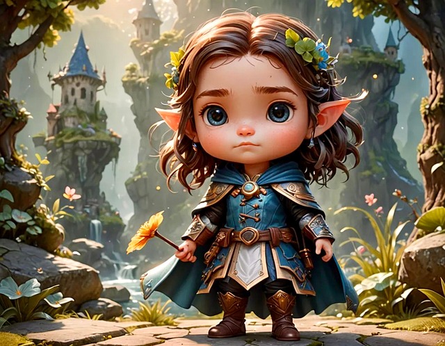 Download free HD stock image of Ai Generated Nymph Free ai generated nymph elf illustration