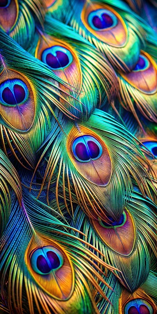 Free ai generated peacock feathers illustration
