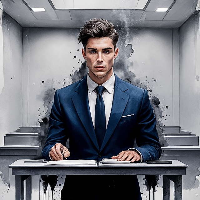 Free ai generated man lawyer illustration