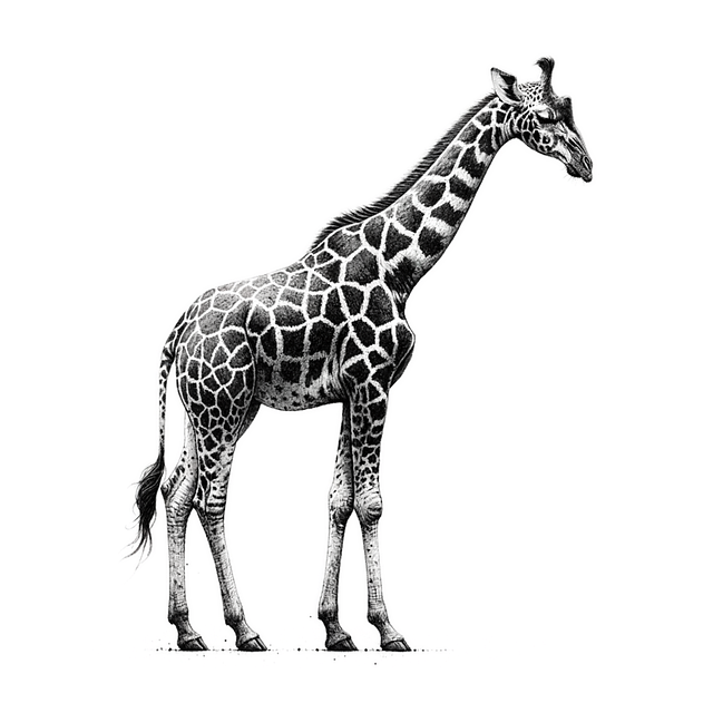 Free ai generated giraffe mammal illustration