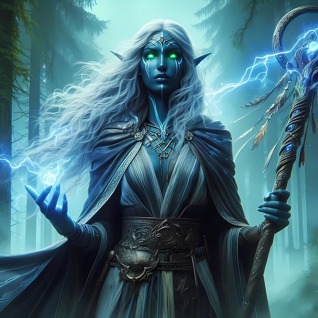 Free ai generated wizard elf illustration