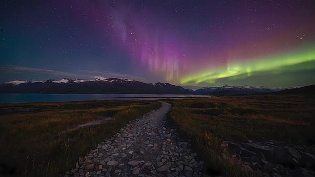 Free ai generated northern lights milky way illustration