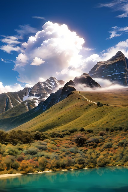 Free Ai Generated Mountain illustration and picture