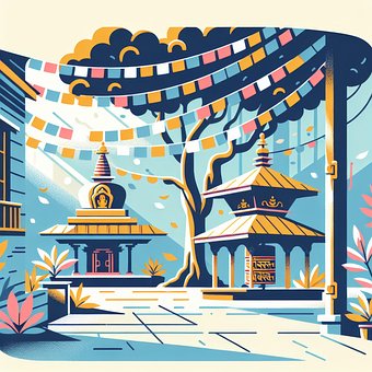 Free Ai Generated Building illustration and picture