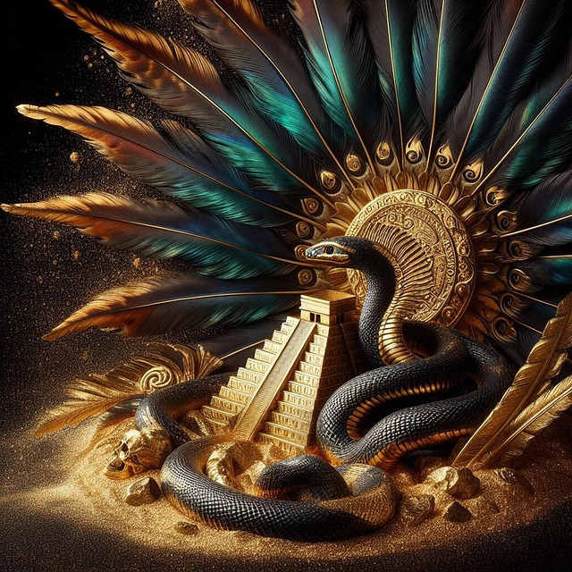 Free ai generated quetzalcoatl god illustration