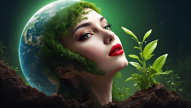 Free ai generated woman earth illustration