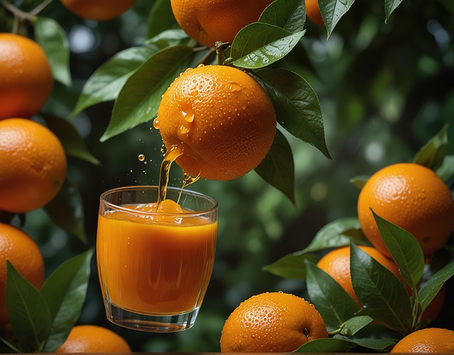 Free ai generated orange juice illustration
