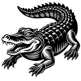 Ai Gerado, Crocodilo, Jacaré, Silhueta
