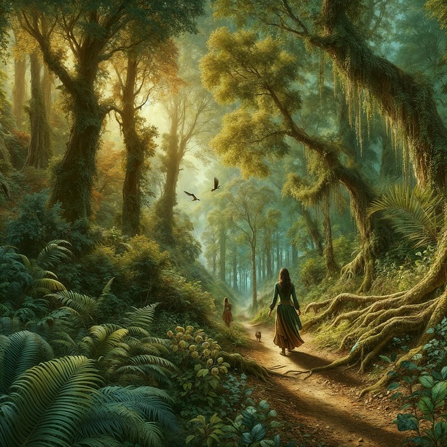 Free ai generated forest nature illustration