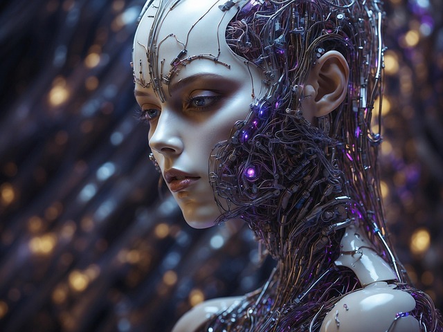 Free ai generated woman robot illustration