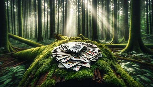 Free cards playing cards forest illustration