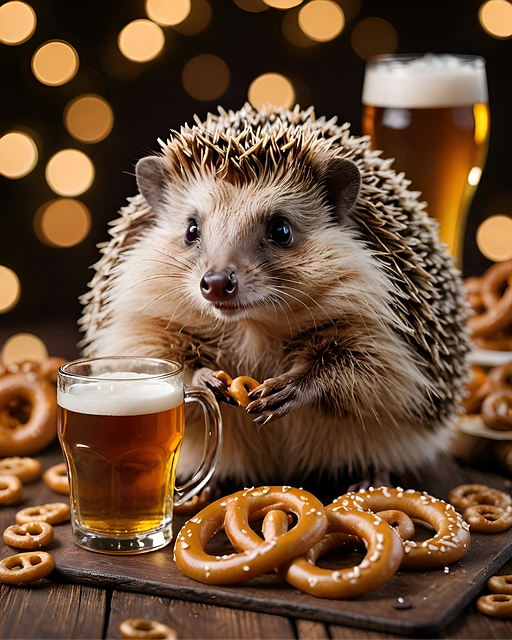 Free ai generated hedgehog hunger illustration