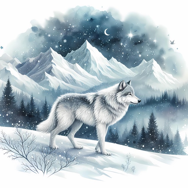 Free ai generated mountain nature illustration