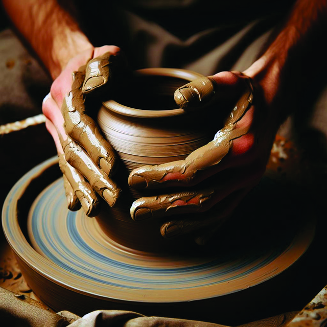 Free ai generated clay potter illustration
