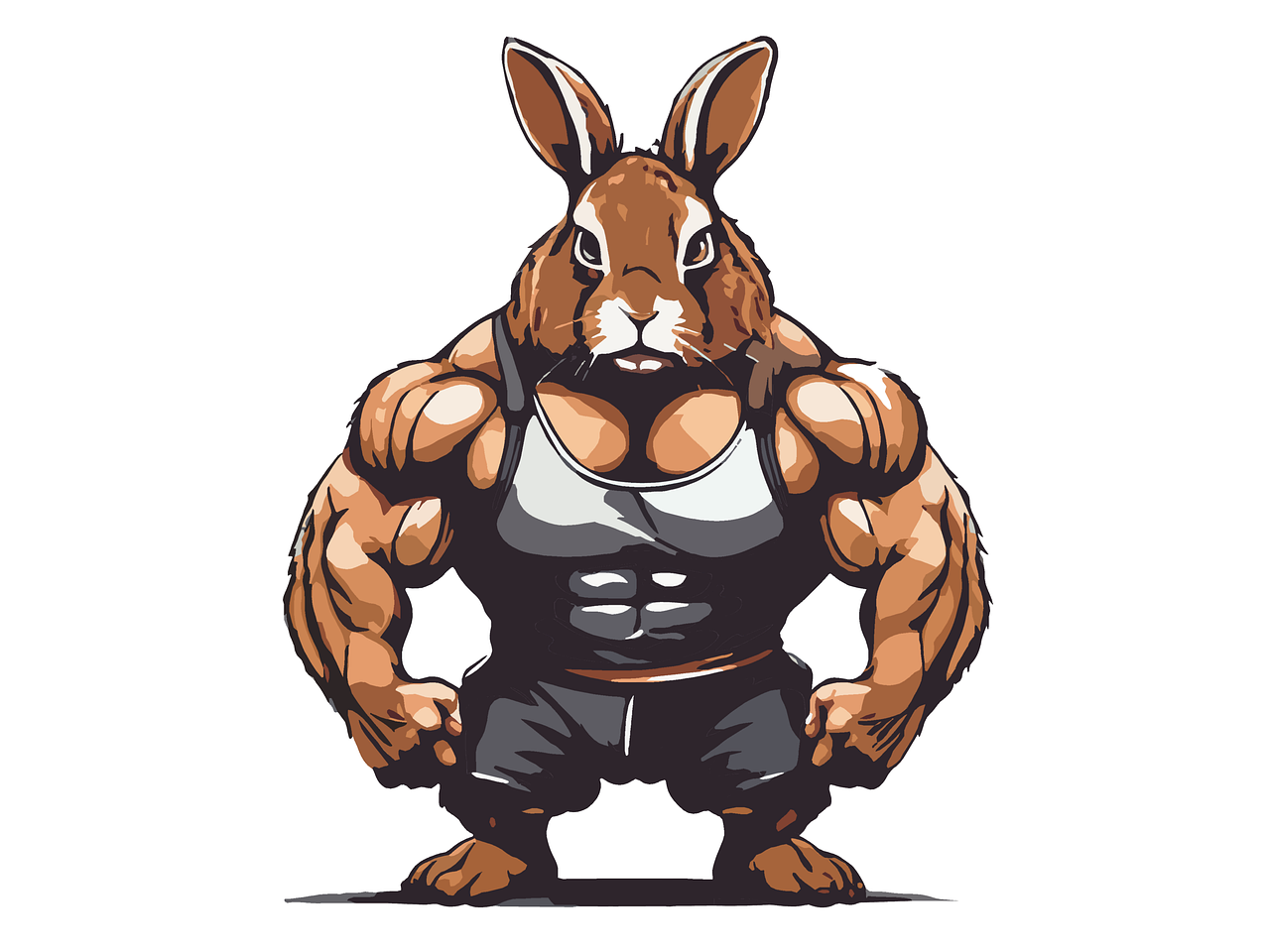 Muscle Rabbit Emoticon