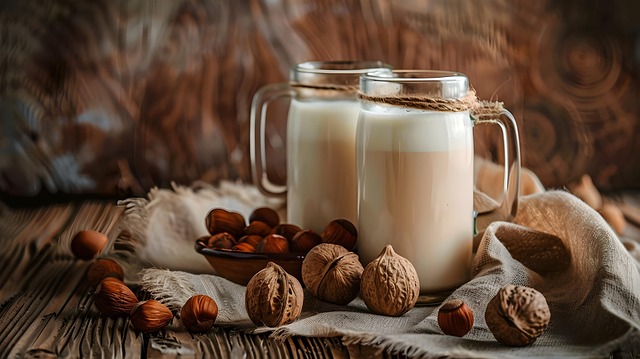 Free ai generated hazelnut almond illustration