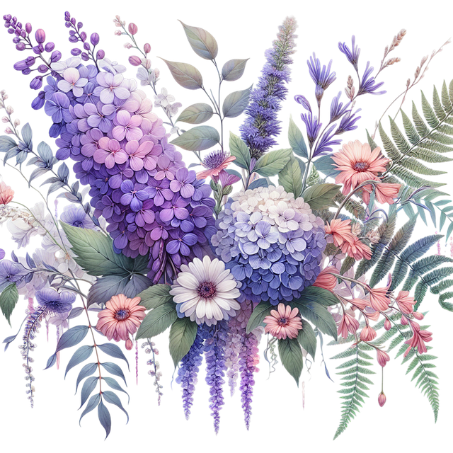 Free ai generated wisteria bouquet illustration