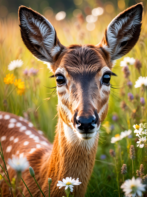 Download free HD stock image of Ai Generated Deer Free ai generated deer meadow illustration