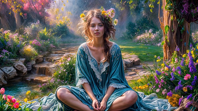 Free ai generated woman princess illustration