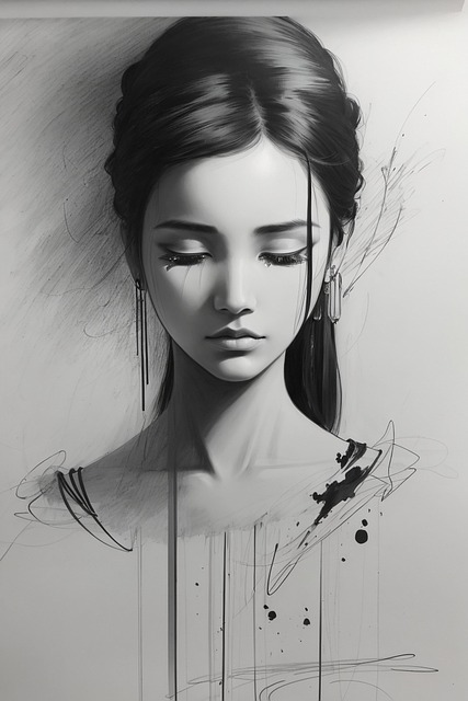Free ai generated woman sad illustration