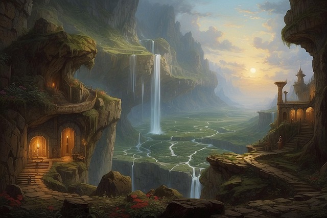 Download free HD stock image of Ai Generated Nature Free ai generated nature waterfall illustration