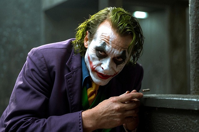 Free ai generated joker supervillain illustration