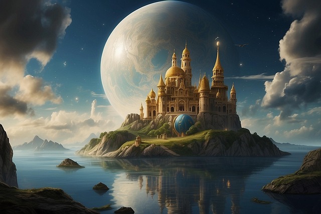 Free ai generated castle palace illustration