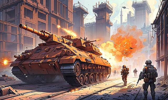 Free ai generated building war illustration