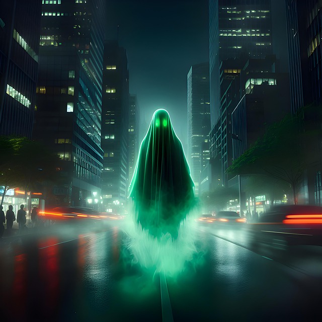 Free ai generated ghost city illustration